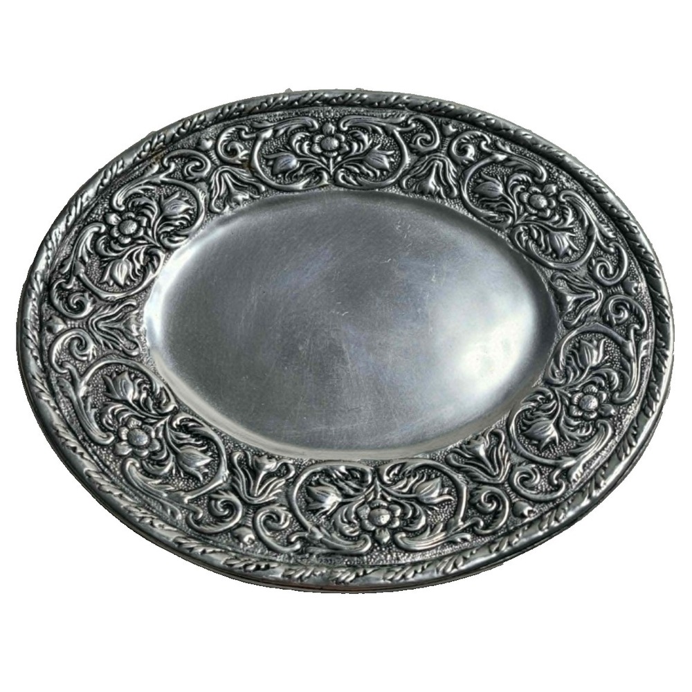 Wilton Armetale William And Mary Lg Oval Aluminum Alloy TRAY Platter 14.5 x‎ 12"